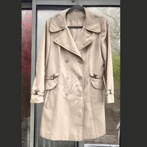 Vintage 60's Bonders Polyester Double Breasted Trench Coat from Crawford's